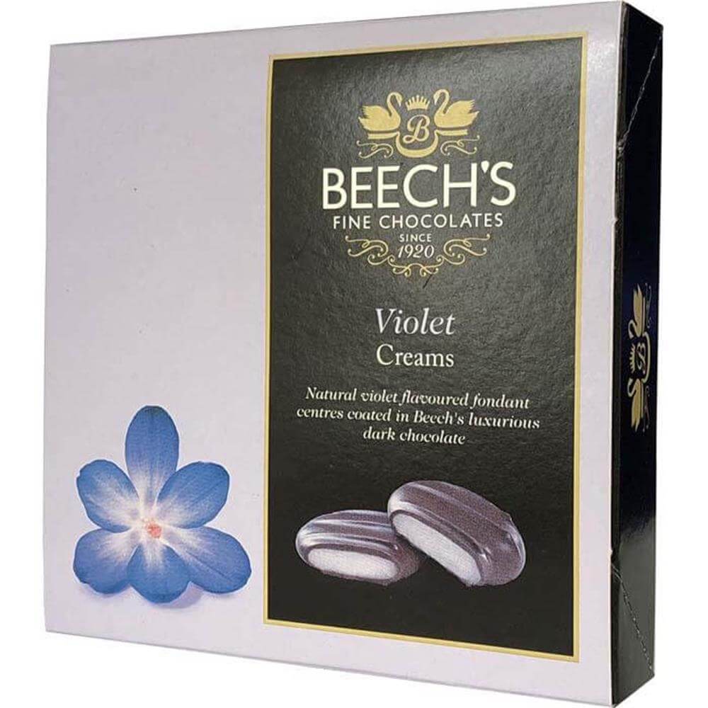 Beech's Luxurious Violet Fondant Creams Coated with Dark Chocolate 90g